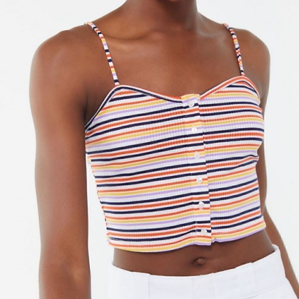 Project Social T Button-Front Cami